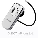 Nokia BH-801 White Bluetooth Headset 