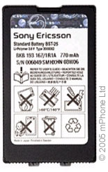 Sony Ericsson BST-25 Battery for T610 / T630