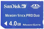 Sandisk Memory Stick Duo Pro 4 GB
