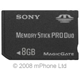 Sandisk Memory Stick Duo Pro 8 GB
