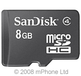 MicroSD 8 GB Memory card